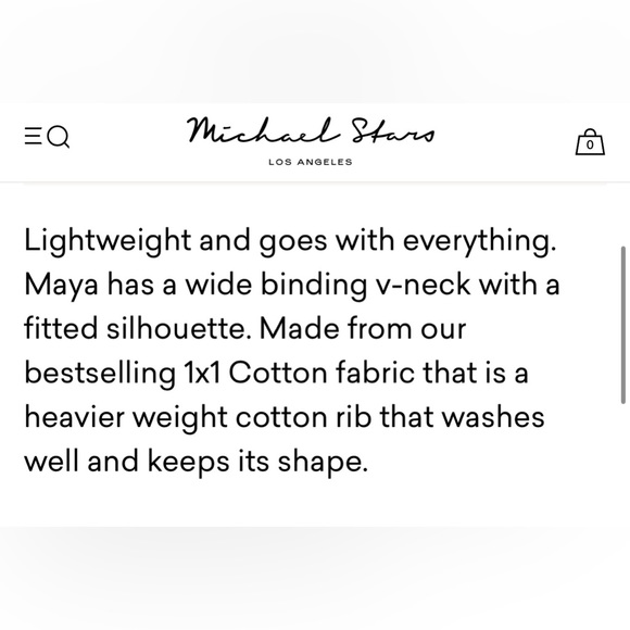 NWT Michael Stars Maya V-Neck Tank Top - Picture 4 of 9